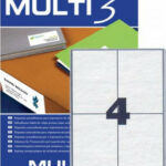 Multi 3 Αυτοκόλλητες Ετικέτες Α4 105x148mm 04713