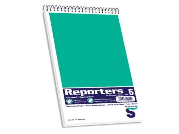 Μπλοκ Reporters Σπιράλ Λευκά no5 140454