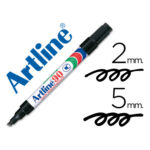 Artline 90 Ανεξίτηλος 2-5mm Πλακέ Μύτη Διάφορα Xρώματα EK90