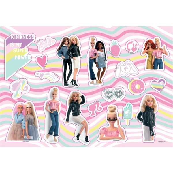 ΜΠΛΟΚ ΖΩΓΡΑΦΙΚΗΣ BARBIE 23X33 40Φ ΜΕ ΑΥΤΟΚΟΛΛΗΤΑ ΚΑΙ ΣΤΕΝΣΙΛ - Image 4