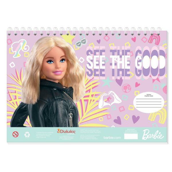 ΜΠΛΟΚ ΖΩΓΡΑΦΙΚΗΣ BARBIE 23X33 40Φ ΜΕ ΑΥΤΟΚΟΛΛΗΤΑ ΚΑΙ ΣΤΕΝΣΙΛ - Image 2
