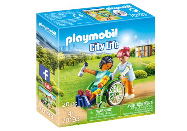 PLAYMOBIL Ασθενής με καροτσάκι 70193