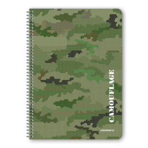 Logigraf Σπιράλ Τετράδιο Ριγέ 17x25 90 φύλλα 3 Θέματα Camouflage (Διάφορα Σχέδια) 02513