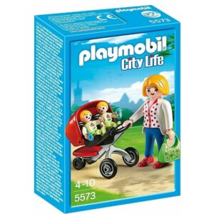 PLAYMOBIL Μαμά με δίδυμα και καροτσάκι 5573