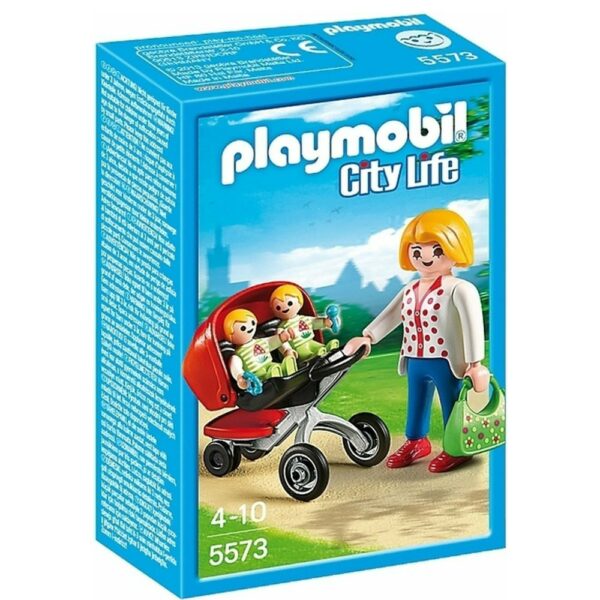 PLAYMOBIL Μαμά με δίδυμα και καροτσάκι 5573