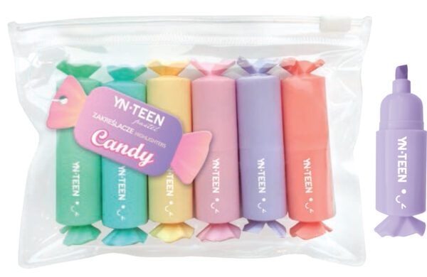 INTERDRUK Μαρκαδόροι Υπογράμμισης Candy Pastel Set 6τμχ