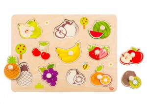 Tooky Toy Πάζλ Σφηνώματα Φρούτα TY854