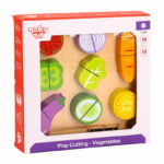 Tooky Toy Ξύλινα σφηνώματα λαχανικά και δίσκος κοπής