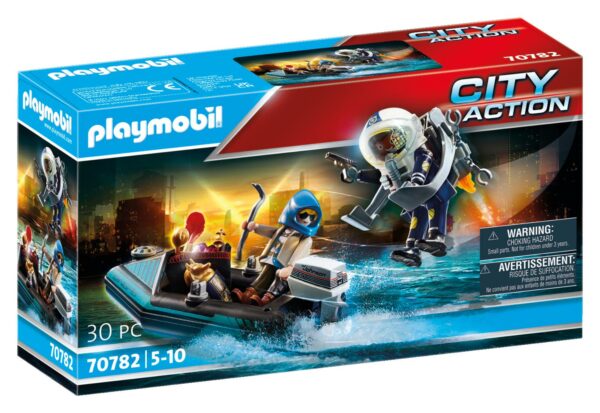 PLAYMOBIL Σύλληψη ληστή έργων τέχνης από αστυνομικό jetpack 70782