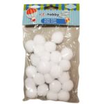 Ex-hobby Πομ Πομ Χειροτεχνίας Λευκά 2,5cm 25τμχ 0402416