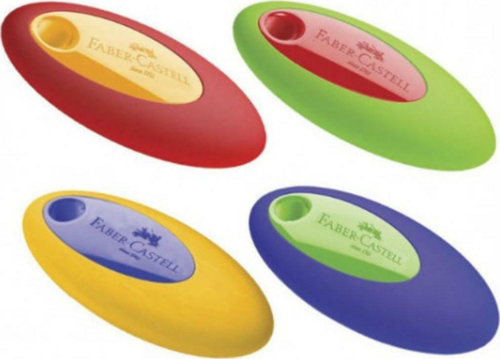 Faber-Castell Γόμα για Μολύβι Οβάλ με Πλαστική Λαβή (Διάφορα Χρώματα) 182330