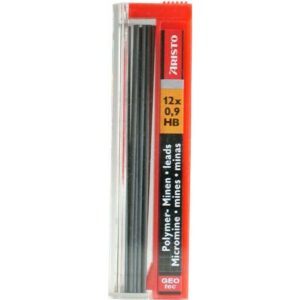 ARISTO Μύτες για μηχανικό μολύβι 0.9mm HB (12 τεμάχια)