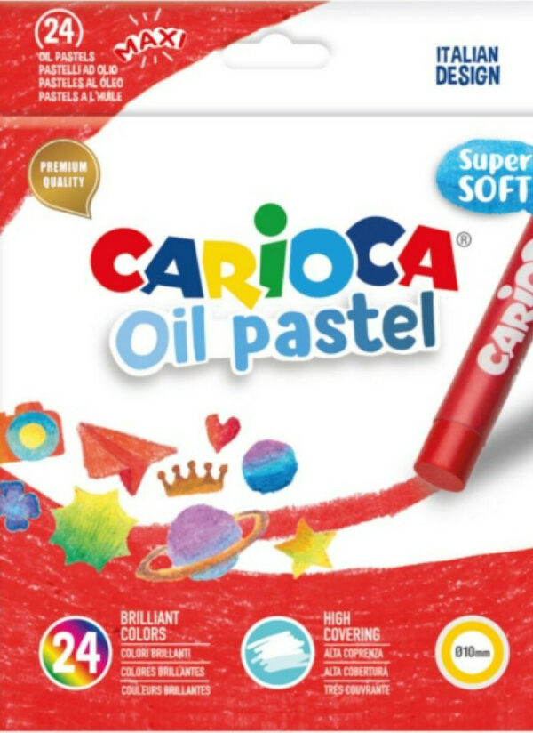 Carioca Λαδοπαστέλ Super Soft Oil Pastels 24 Χρωμάτων 43278