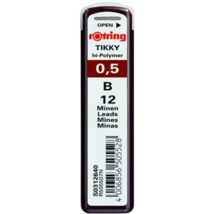Rotring 12 Μύτες Μολυβιού Tikky Πάχους 0.5mm Τύπου B
