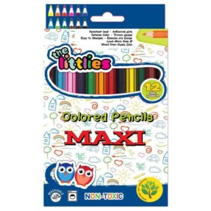 The Littlies Maxi Wood Free XL Σετ Ξυλομπογιές με Χοντρή Μύτη 4mm 12τμχ 646758