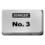 Stanger Ταμπόν σφραγίδας σε μεταλλικό κέλυφος Μαύρο No.3 9x5,5cm 380010