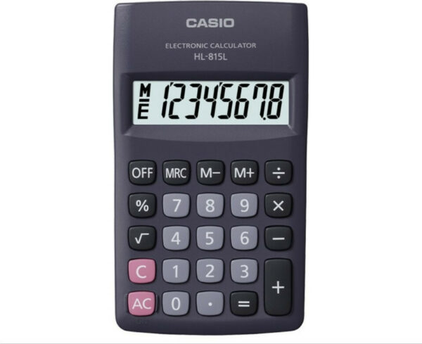 Casio Αριθμομηχανή 8 Ψηφίων σε Μαύρο Χρώμα HL-815L