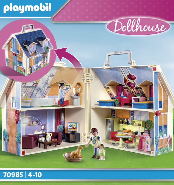 PLAYMOBIL Μοντέρνο Κουκλόσπιτο-βαλιτσάκι 70985 - Image 5