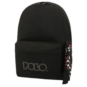 Polo Original 600D Σχολική Τσάντα Πλάτης Γυμνασίου - Λυκείου σε Μαύρο χρώμα 901135-2000