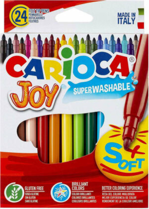 Carioca Μαρκαδόροι Ζωγραφικής Joy Superwashable 24 Τεμ. 40615