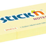 Stick'N Αυτοκόλλητα Σημειώσεων 3.8x5cm 100 φύλλα Κίτρινο 21003