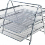 Osco Δίσκος Εγγράφων Μεταλλικός με 3 Ράφια σε Γκρι χρώμα 005019