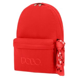 Polo Σακίδιο Original Scarf Σχολική Τσάντα Πλάτης Γυμνασίου - Λυκείου σε Κόκκινο χρώμα 901135-3000 2022
