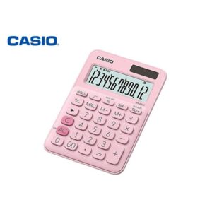 CASIO ΑΡΙΘΜΟΜΗΧΑΝΗ 12 ΨΗΦΙΩΝ ΜΠΑΤΑΡΙΑΣ/ΗΛΙΑΚΗ ΑΠΟΦΟΡΟΛΟΓΗΣΗΣ MS-20UC-PK ΡΟΖ