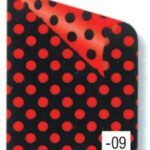 Rainbow χαρτόνι πουά κόκκινο-μαύρο 2 όψεων 50x70εκ. 16600-09