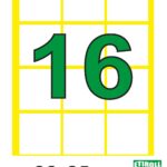 Etiroll Αυτοκόλλητες Ετικέτες Νο16 32mmx35mm 12 ετικέτες/φύλλο 40 φύλλα