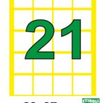 Etiroll Αυτοκόλλητες Ετικέτες Νο21 23mmx27mm 20 ετικέτες/φύλλο 40 φύλλα