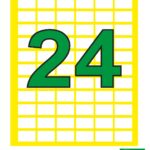 Etiroll Αυτοκόλλητες Ετικέτες Νο24 15mmx10mm 72 ετικέτες/φύλλο 40 φύλλα