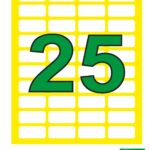 Etiroll Αυτοκόλλητες Ετικέτες Νο25 24mmx12mm 40 ετικέτες/φύλλο 40 φύλλα