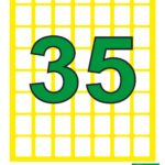 Etiroll Αυτοκόλλητες Ετικέτες Νο35 17mmx12mm 56 ετικέτες/φύλλο 40 φύλλα