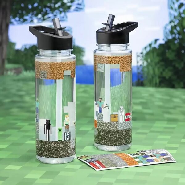 Σετ Πλαστικό Μπουκάλι 650ml + Αυτοκόλλητα MINECRAFT PP8983MCF