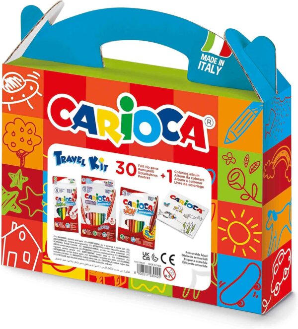 Carioca travel βαλιτσάκι με 30 μαρκαδόρους και βιβλίο ζωγραφικής 43260