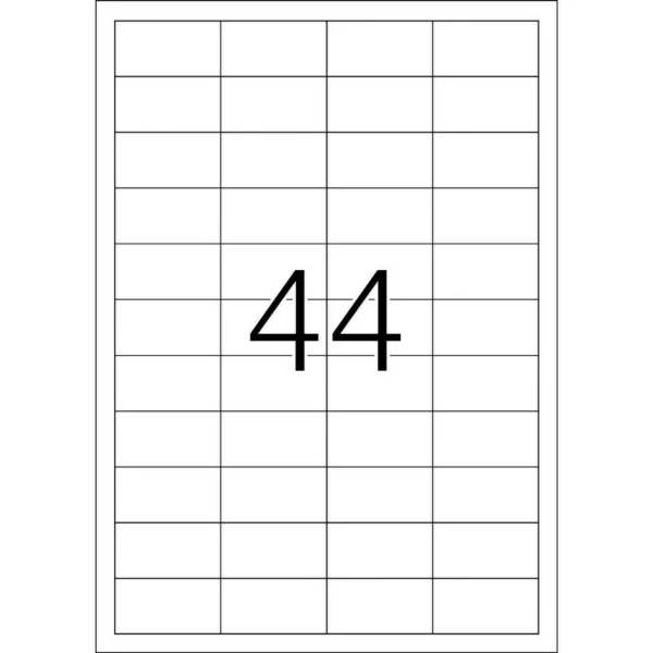 Typotrust 4400 Αυτοκόλλητες Ετικέτες Α4 Ορθογώνιες 48.5x25.4mm TL4411 - Image 2