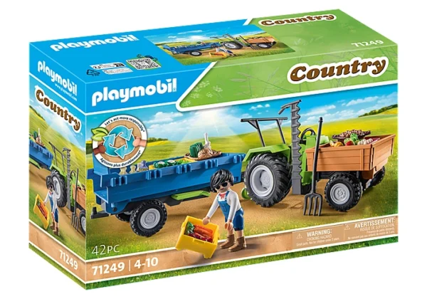PLAYMOBIL Αγροτικό τρακτέρ με καρότσα 71249