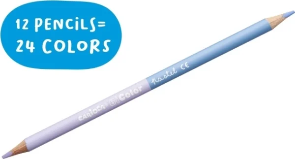 Carioca Bicolor Pastel Διπλής Γραφής 12τμχ 43309 - Image 2