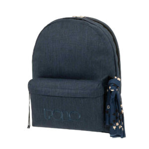 Polo Original Double Scarf Σχολική Τσάντα Πλάτης Γυμνασίου - Λυκείου σε Σκούρο Μπλε Χρώμα 2023 901235-5101