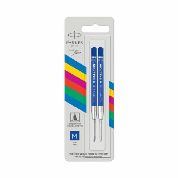 Parker Quink Gel Ανταλλακτικό Μελάνι για Στυλό σε Μπλε χρώμα Medium 2τμχ 1181.7313.53