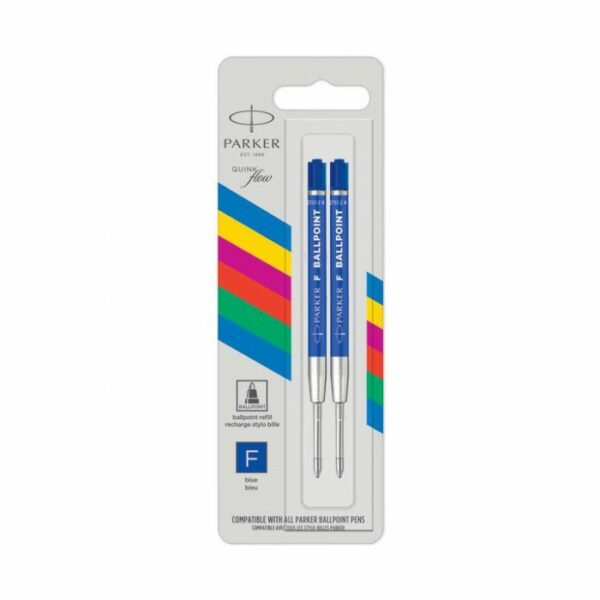Parker Economy Ανταλλακτικό Μελάνι για Στυλό σε Μπλε χρώμα Ballpoint Fine 2τμχ 1181.7313.52