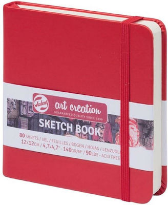 Talens Sketch book κόκκινο 80φυλ. 12x12εκ. 140 γρ. 38939