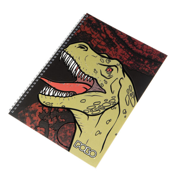 Polo Τετράδιο Σπιράλ Ριγέ Α4 120 Φύλλων 4 Θεμάτων Dinosaur 919011-8185