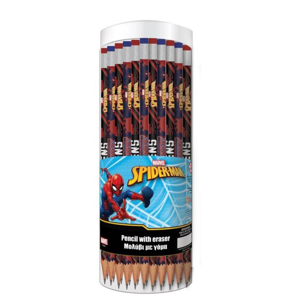 Διακάκης Μολύβι με Γόμα Spiderman (Μπλε και Κόκκινο) 000508225
