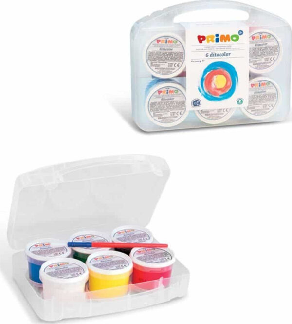 Primo 6 Ditacolor Σετ Δακτυλομπογιές 100ml 6τμχ 221TD100SP - Image 3