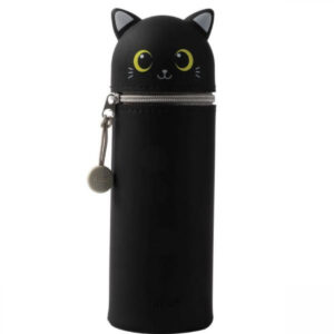 i-Total Gift Cute Animals Κασετίνα Βαρελάκι/ Μολυβοθήκη με 1 Θήκη Μαύρη XL2482