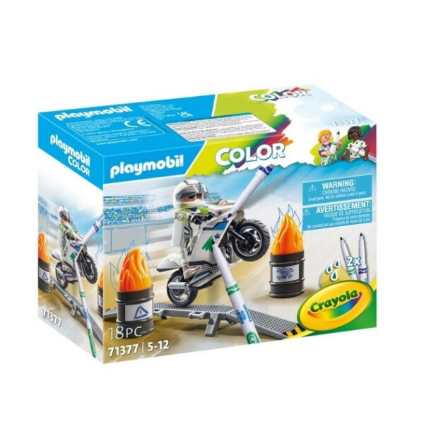 PLAYMOBIL Color: Μοτοσικλέτα με οδηγό 71377