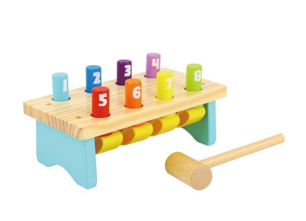 Tooky Toy Ξύλινος Πάγκος με Αριθμούς και Σφυράκι TK495