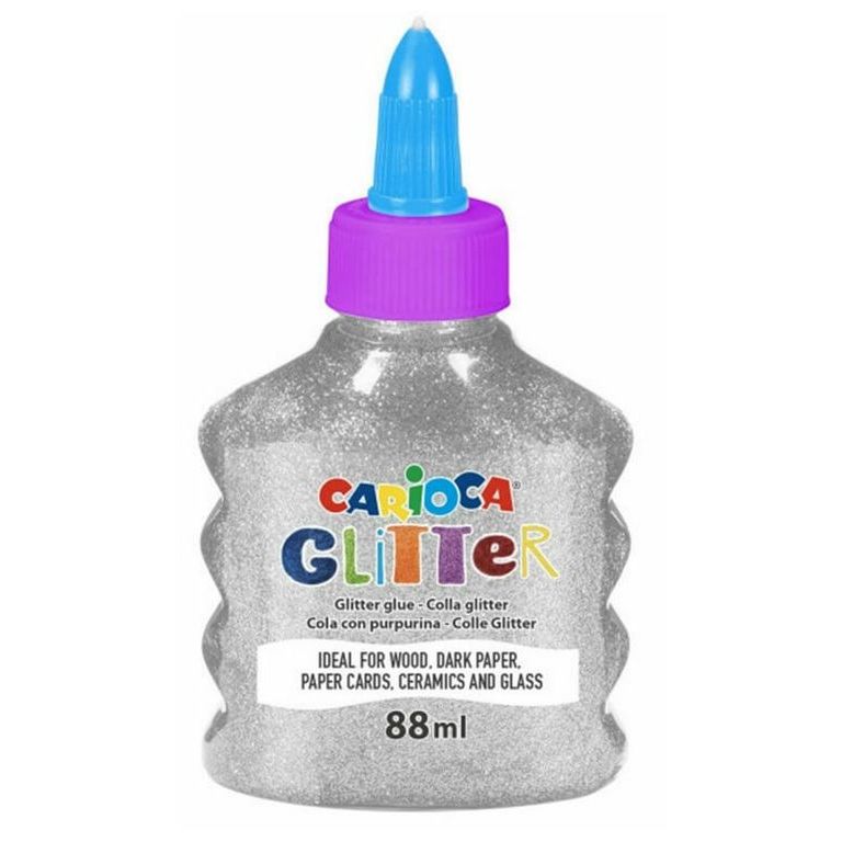 Carioca Χρυσόσκονη Glitter Ασημί 88ml 31097/19